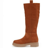 Janet Wood Suede Leather Pull On Knee High Boots