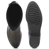 Saint Chloe Olive Leather Knee High Boots - SaintG India