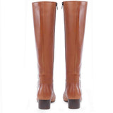 Saint Ivanna Tan Leather Knee High Boots