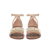 Saint Adilia Beige Leather Flats - SaintG
