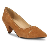 Saint Suede Tan Leather Kitten heel - SaintG