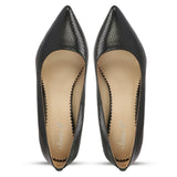 Saint Edwina Black Leather Heels