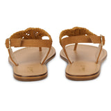 Saint Wini Woven Tan Leather Flats - SaintG