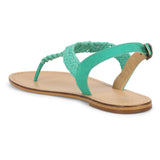 Saint Wini Woven Jade Leather Flats - SaintG