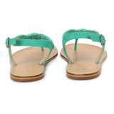 Saint Wini Woven Jade Leather Flats - SaintG