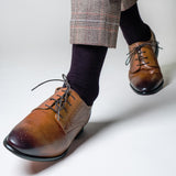 Saint Lucas Tan Leather Lace Up Brogue Shoes
