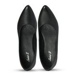Saint Denise Black Leather Ballerina's