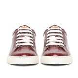 Saint Blaise Red Snake Print Vegan Leather Lace up Shoes