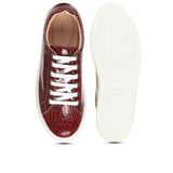 Saint Blaise Red Leather  Sneakers.