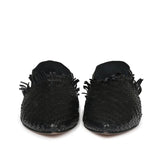 Saint Christina Black Woven Ballerina's. - SaintG