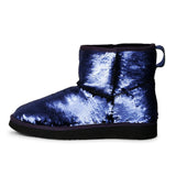 Saint Beatha Shimmering Sequins Blue Snug Boots