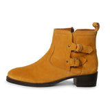 Saint Sancia Tan Suede Leather Ankle Boots