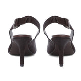 Saint Ginevra Brown Pony Hair Leather Handcrafted Kitten Heels