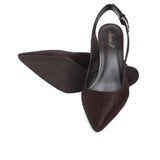 Saint Ginevra Brown Pony Hair Leather Handcrafted Kitten Heels