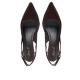 Saint Ginevra Brown Pony Hair Leather Handcrafted Kitten Heels