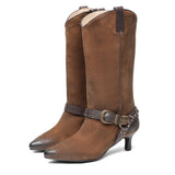 Saint Zoi Tan Leather cowboy Calf Boots