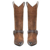 Saint Zoi Tan Leather cowboy Calf Boots