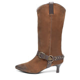 Saint Zoi Tan Leather cowboy Calf Boots