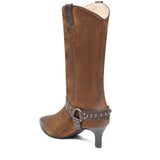 Saint Zoi Tan Leather cowboy Calf Boots