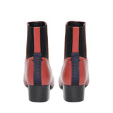 Saint Deborah Red Leather Ankle Boots