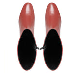 Saint Esther Red Leather Knee High Boots