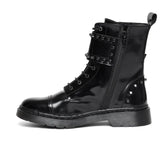 Saint Marcia Black Studded With Lace Up Boots