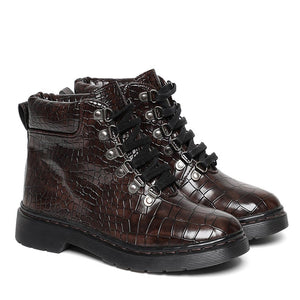 Saint Ignatia Brown Leather Ankle Boots