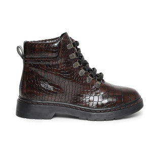 Saint Ignatia Brown Leather Ankle Boots