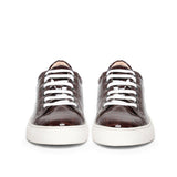 Saint Edith Brown Snake Embossed Vegan Leather Sneakers