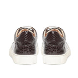 Saint Maeve Dark Brown Snake Print Vegan Leather Sneakers