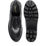 Saint Agatha Black Leather Moccasins
