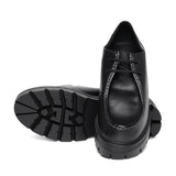 Saint Agatha Black Leather Moccasins