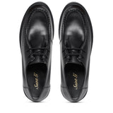 Saint Agatha Black Leather Moccasins