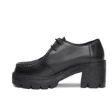 Saint Agatha Black Leather Moccasins