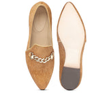 Saint Joan Tan Color Navy Leather Shoes