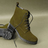 Saint Moira Olive Leather Ankle Boots