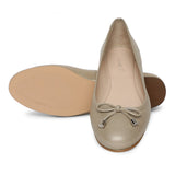 Saint Damita Nude Leather Handcrafted Ballet Flats