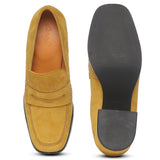 Saint Amelia Mustard Suede Leather Handcrafted Shoes