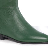 Saint Grace Green Leather Above The Knee Boots