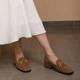 Saint Jenny Taupe Suede Leather Handcrafted Shoes