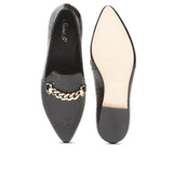 Saint Osyth  Black Color Leather Shoes