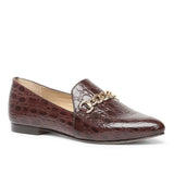 Saint Pusinna Tan Color Navy Leather Shoes