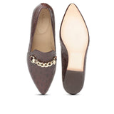 Saint Pusinna Tan Color Navy Leather Shoes