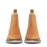 Saint Martha Tan Leather Ankle Boots