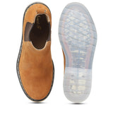 Saint Martha Tan Leather Ankle Boots