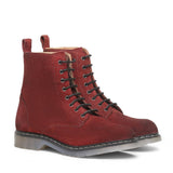 Saint Kiara Red Suede Leather Ankle Boot