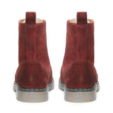 Saint Kiara Red Suede Leather Ankle Boot