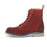 Saint Kiara Red Suede Leather Ankle Boot