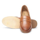 Saint Vissia Tan Color Tan Leather Shoes