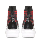 Saint Gratia Red Fab Black Patent Leather Ankle Boot